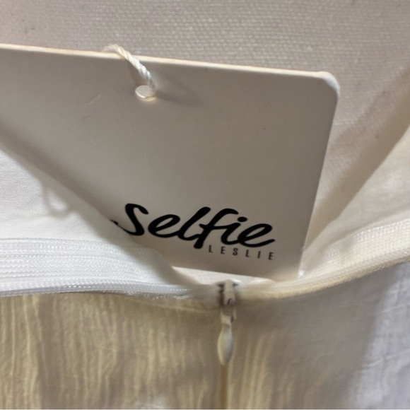 Selfie Leslie âSomething Borrowedâ White Lace Cottagecore Dress Large L NWT NEW - Picture 9 of 14